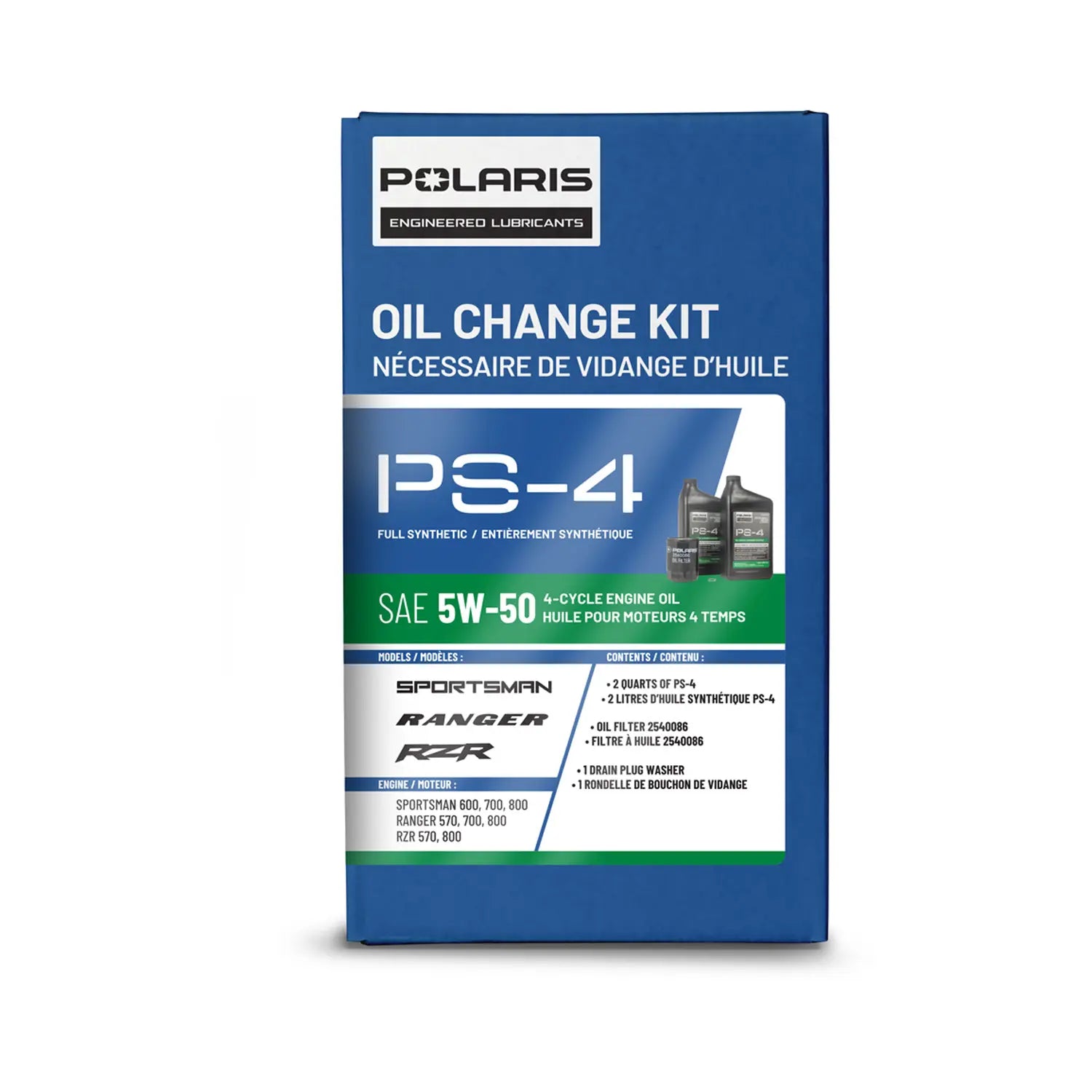 Polaris Full Synthetic PS-4 5W-50 Oil Change Kit #2202166