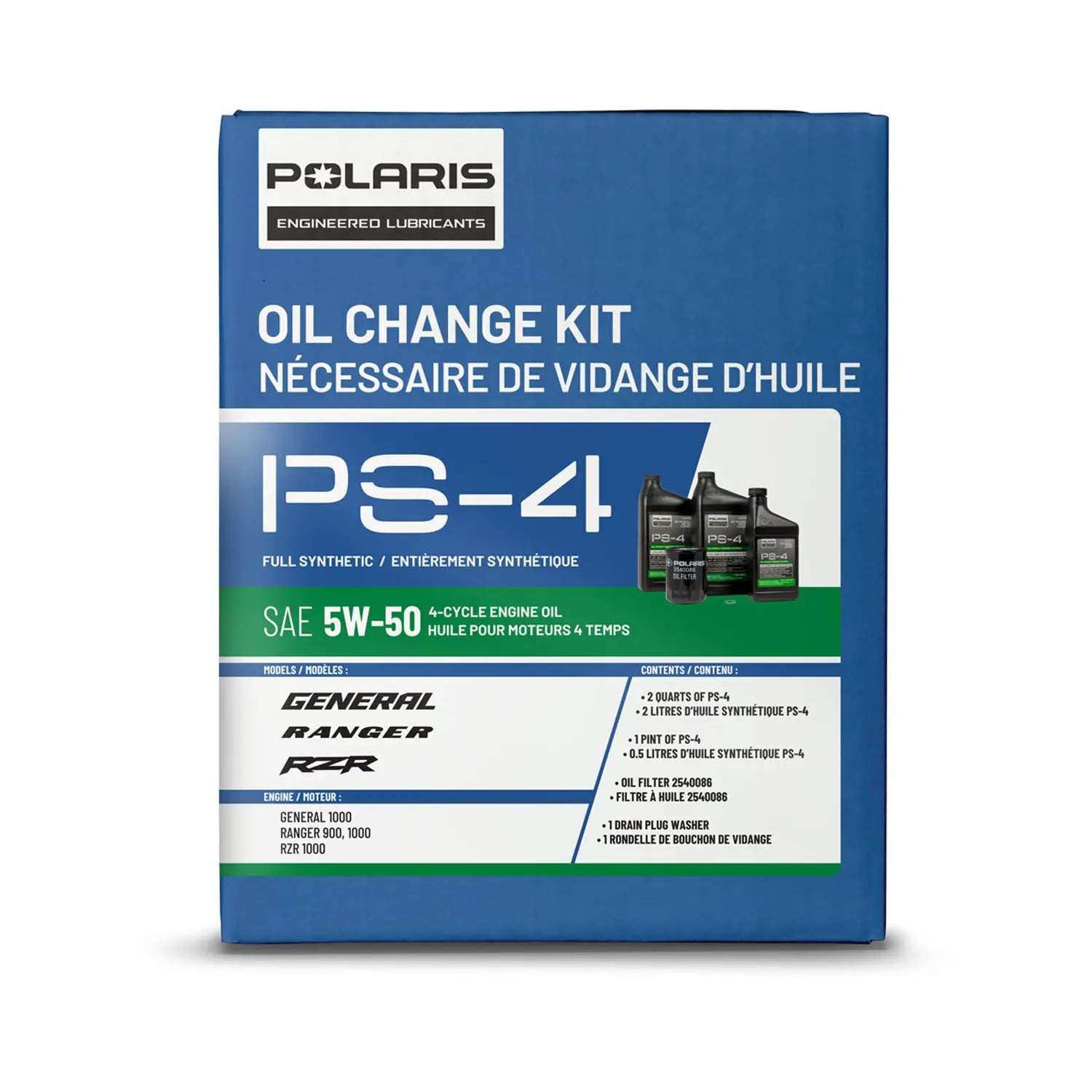 Polaris Full Synthetic PS-4 5W-50 Oil Change Kit #2879323