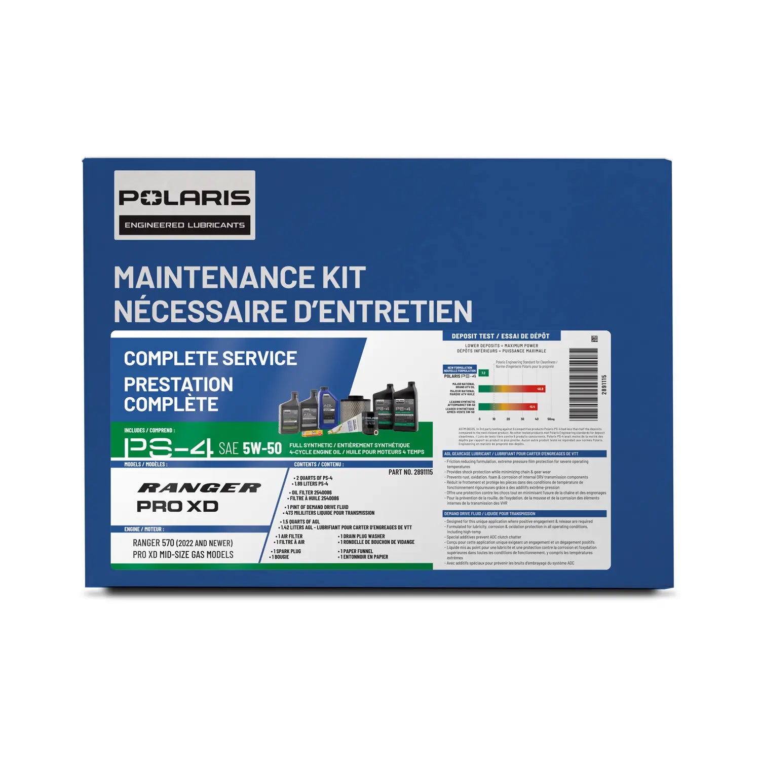 Polaris Maintenance Kit for RANGER 570 & Pro XD, #2891115