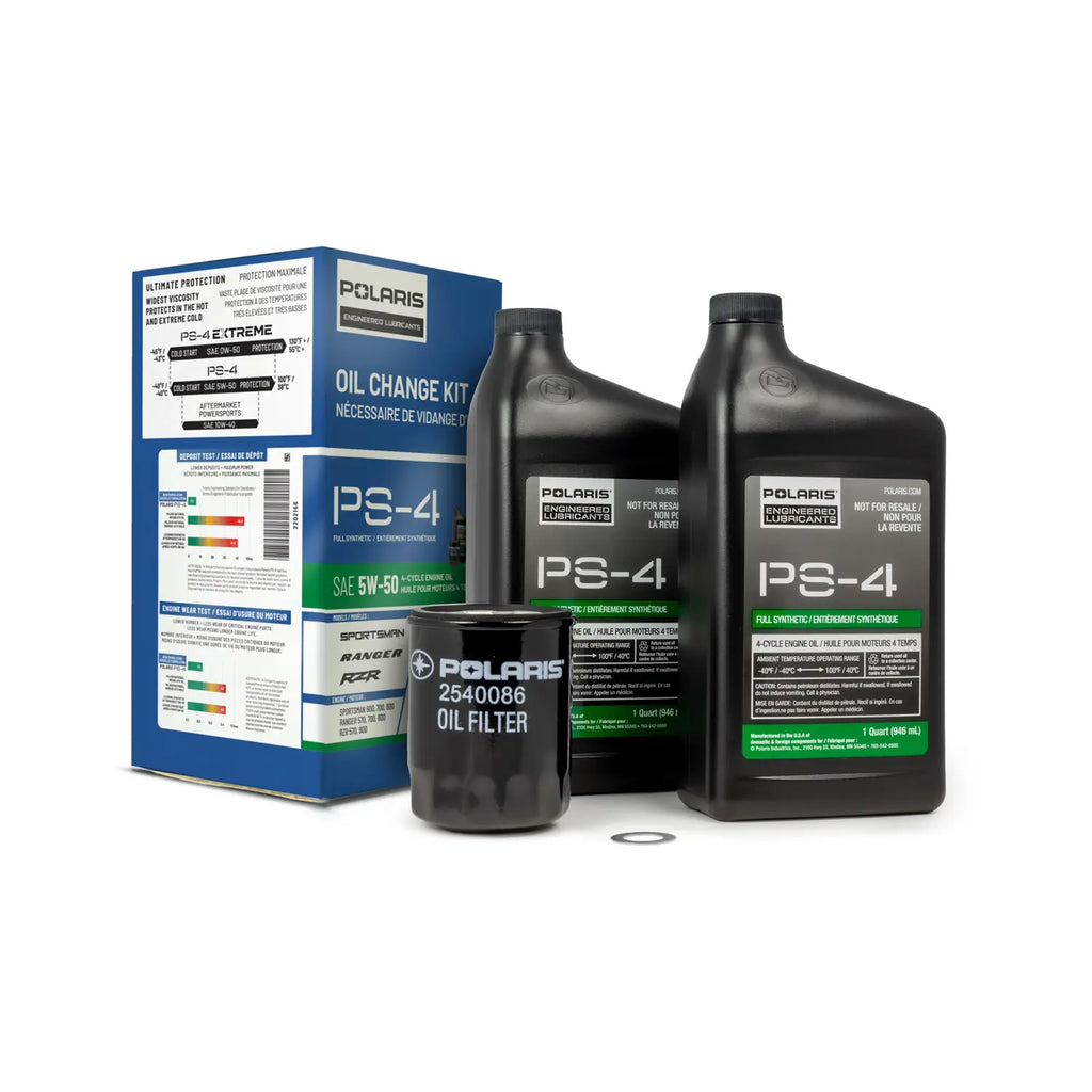 Polaris Full Synthetic PS-4 5W-50 Oil Change Kit #2202166