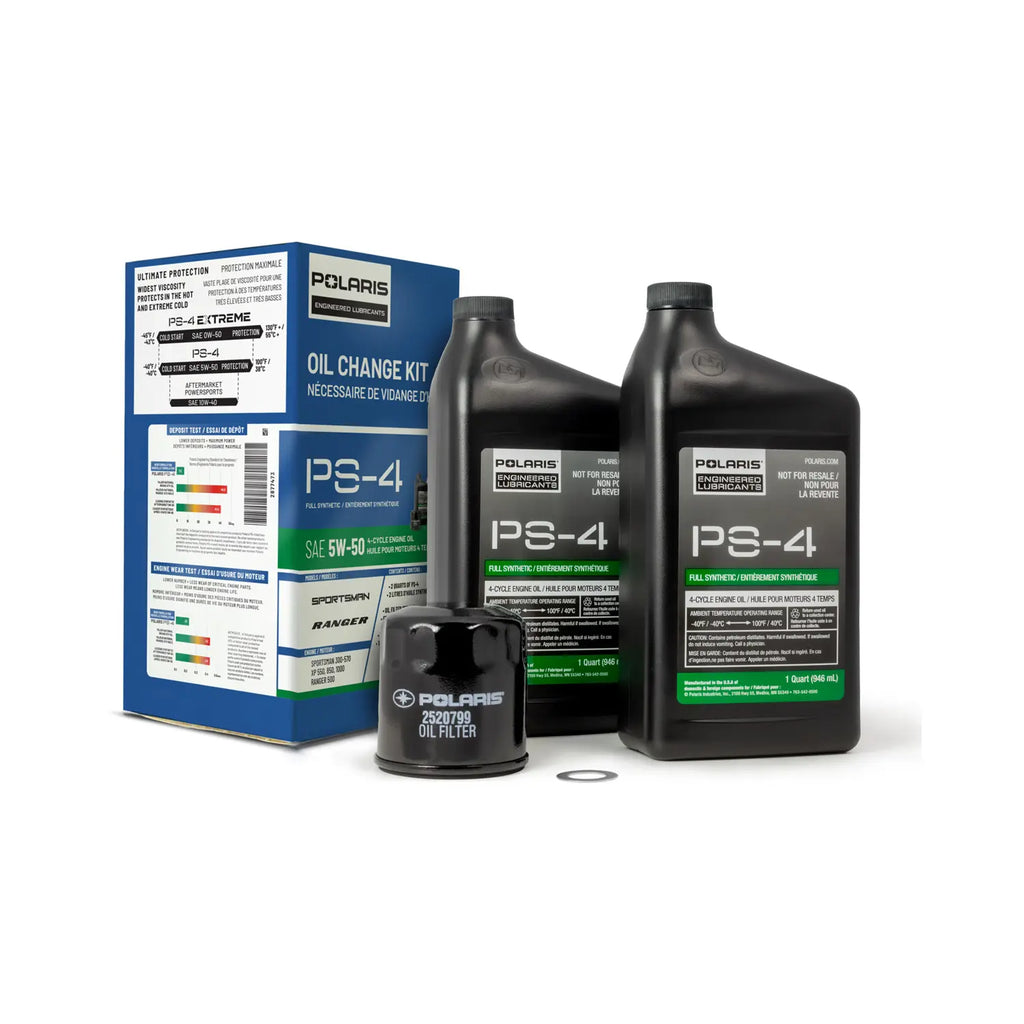 Polaris Full Synthetic PS-4 5W-50 Oil Change Kit #2877473