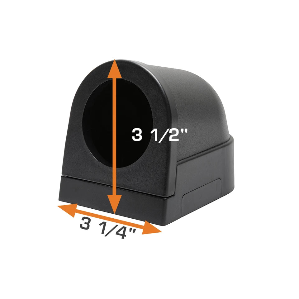GlowShift Universal Black Single Dashboard Gauge Pod #GS-U01D