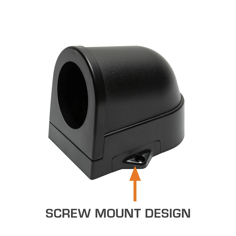 GlowShift Universal Black Single Dashboard Gauge Pod #GS-U01D