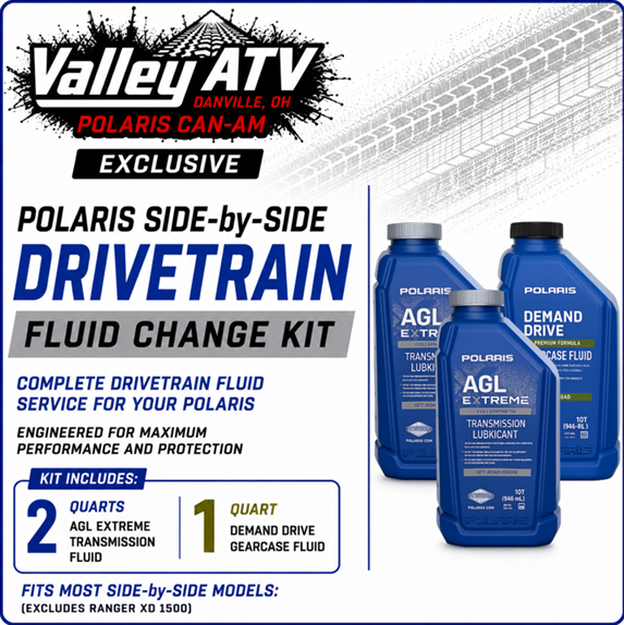 Drivetrain Fluid Change Kit for Polaris Side by Sides - #DRIVEKITSXS